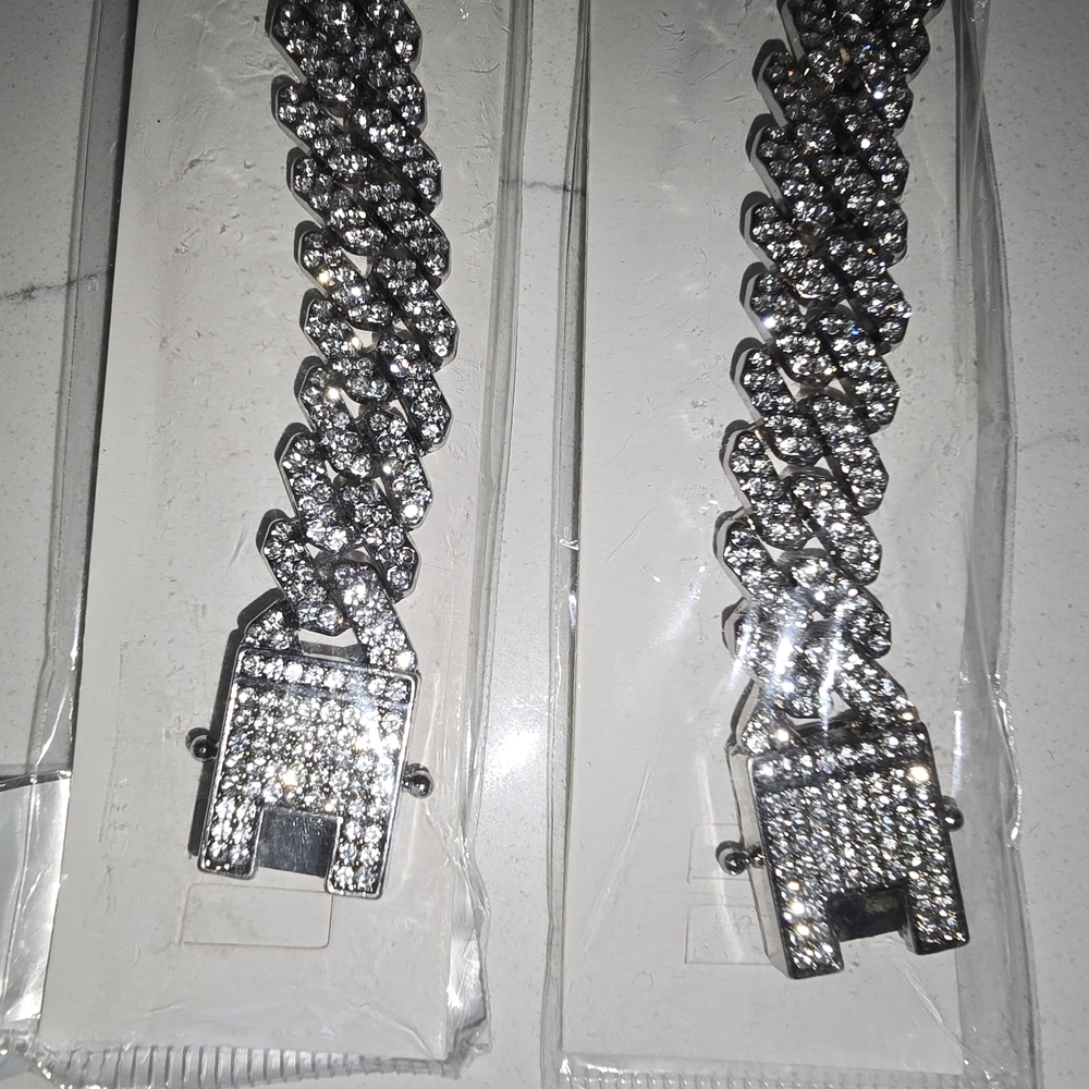 Rose Gold Rhinestone Bracelet Set - Picture 6 of 9